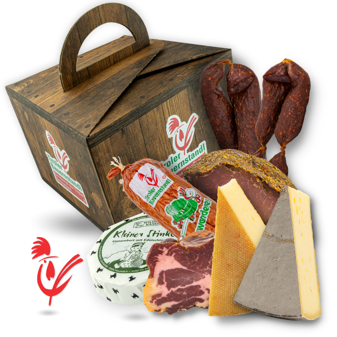 Geschenkbox mit 8 verschiedenen Produkten - Tiroler Bauernstandl