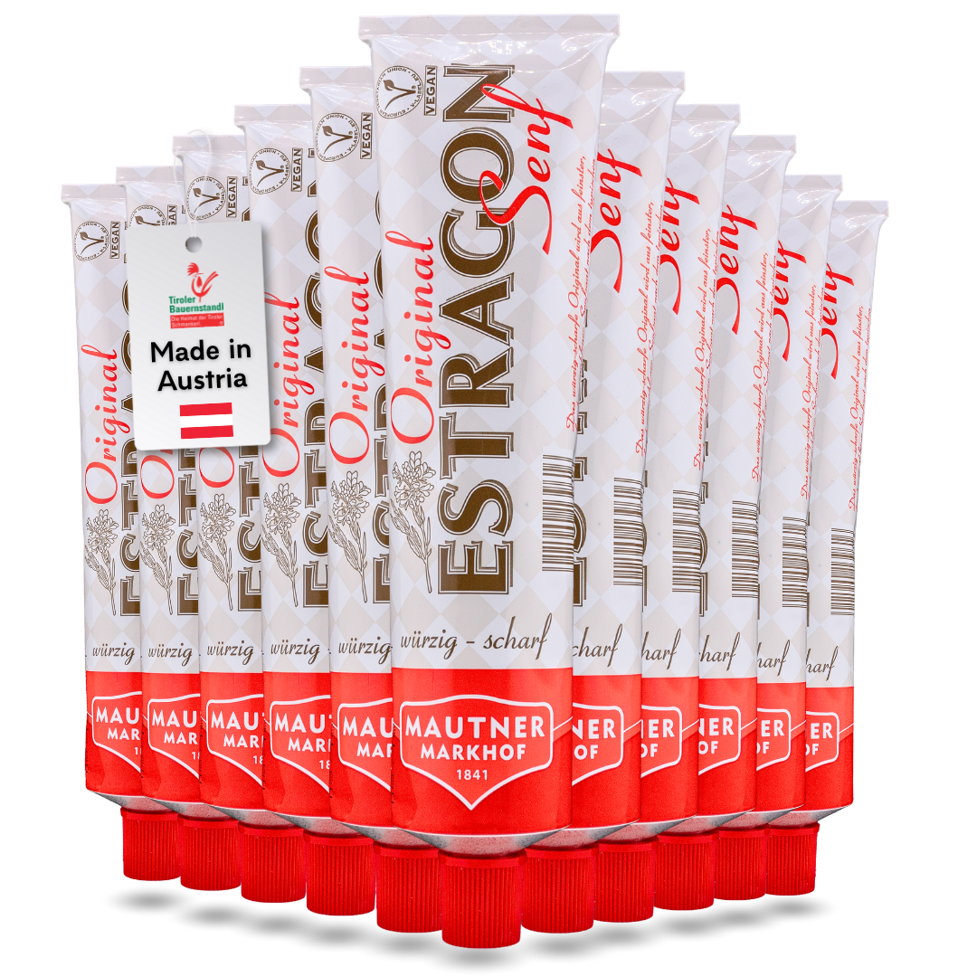 Mautner Estragon Senf würzig - scharf | Tube 200g - Tiroler Bauernstandl