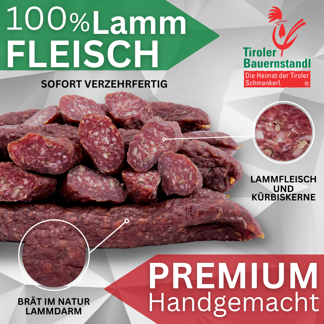 Osttiroler Kaminwurzn aus 100% Lammfleisch 10 Stück - Tiroler Bauernstandl