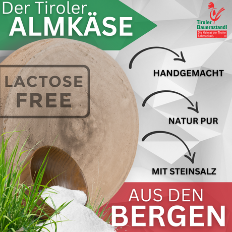 Tiroler Steinbeißer aromatischer Schnittkäse mit Steinsalz | 45% Fett i. Tr. - Tiroler Bauernstandl