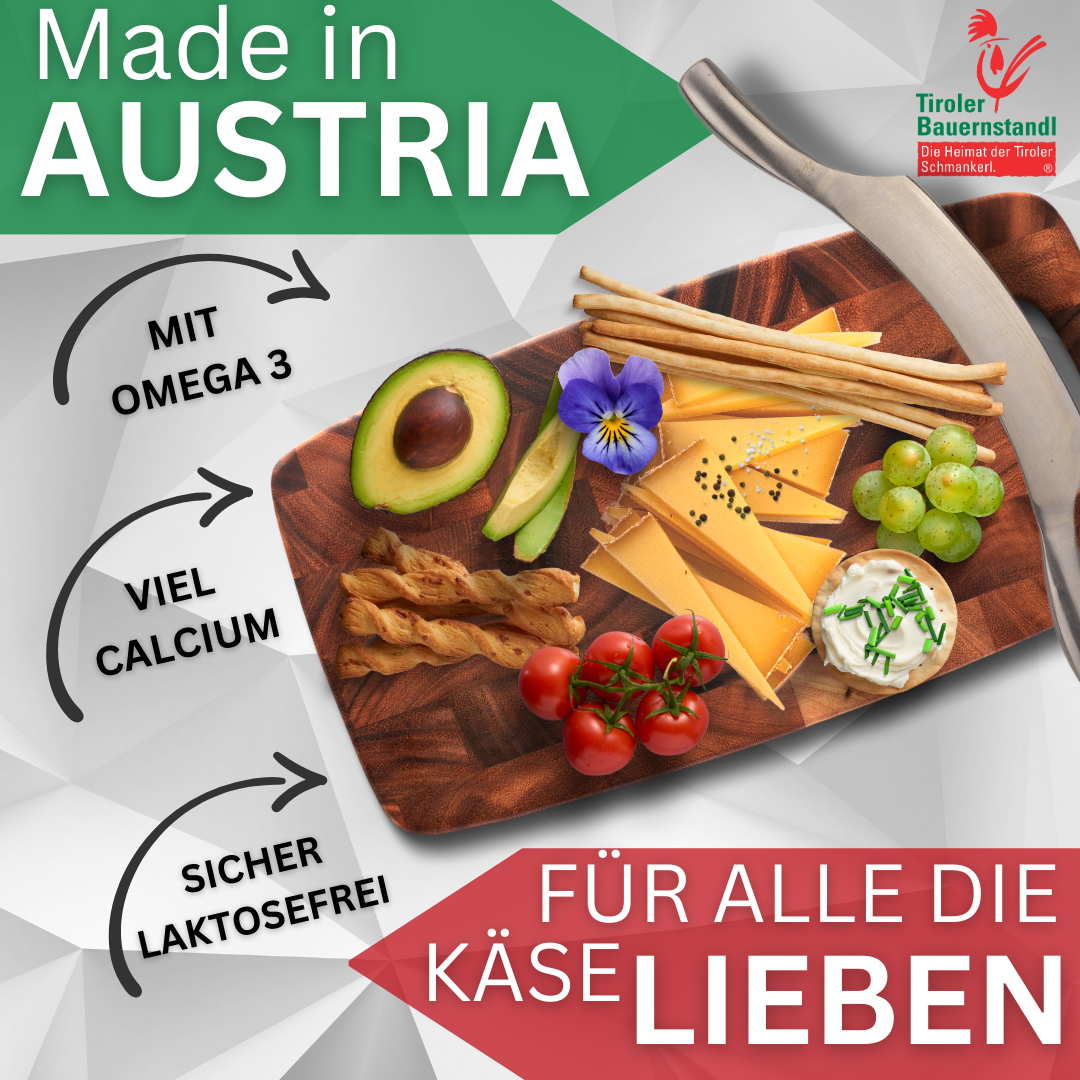 Tiroler BIO Glückskäse würziger Hartkäse | 45 % Fett i.Tr. - Tiroler Bauernstandl