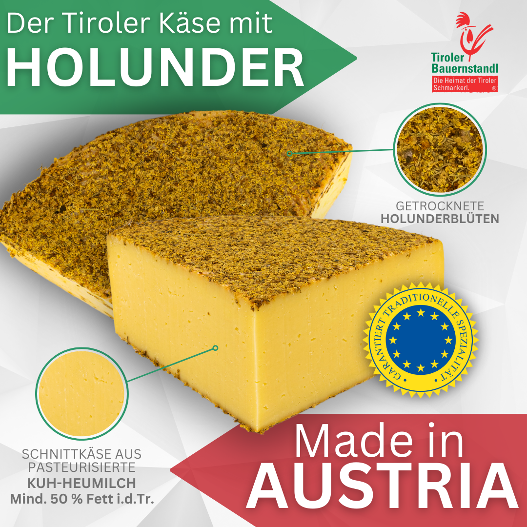 Tiroler Holunder Käse | 50 % Fett i.Tr. - Tiroler Bauernstandl