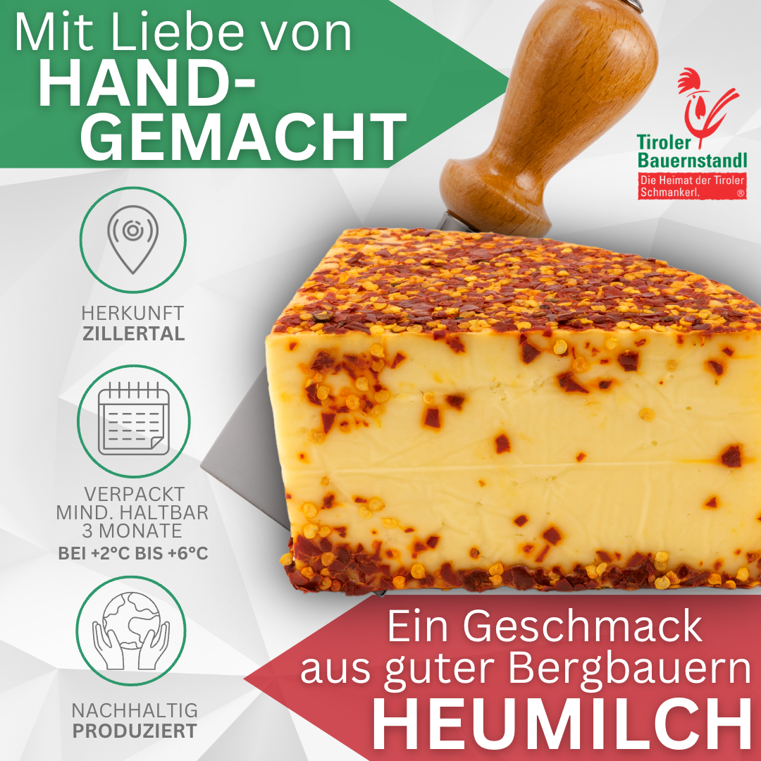Tiroler Chili Käse | 50 % Fett i.Tr. - Tiroler Bauernstandl