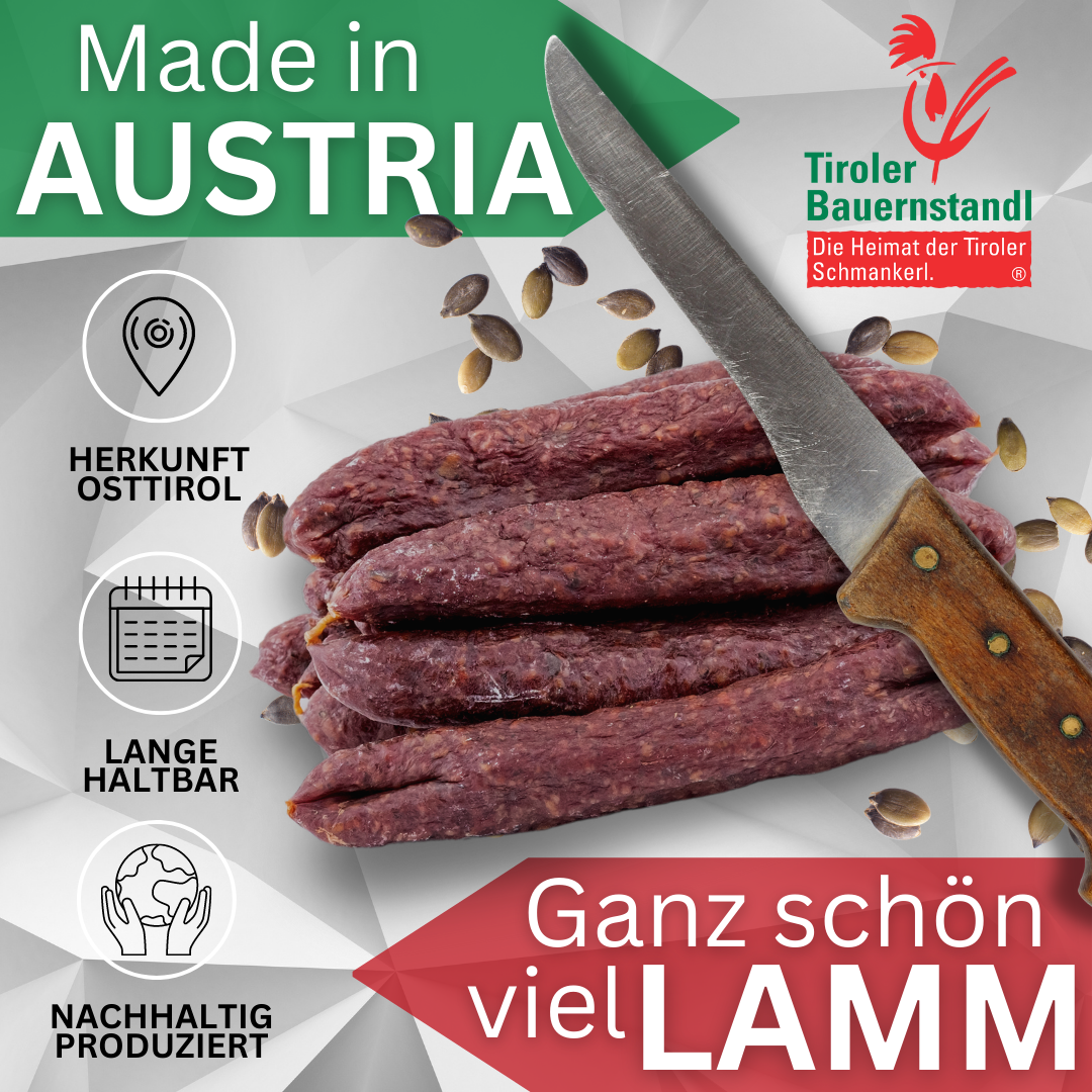 Osttiroler Kaminwurzn aus 100% Lammfleisch 10 Stück - Tiroler Bauernstandl
