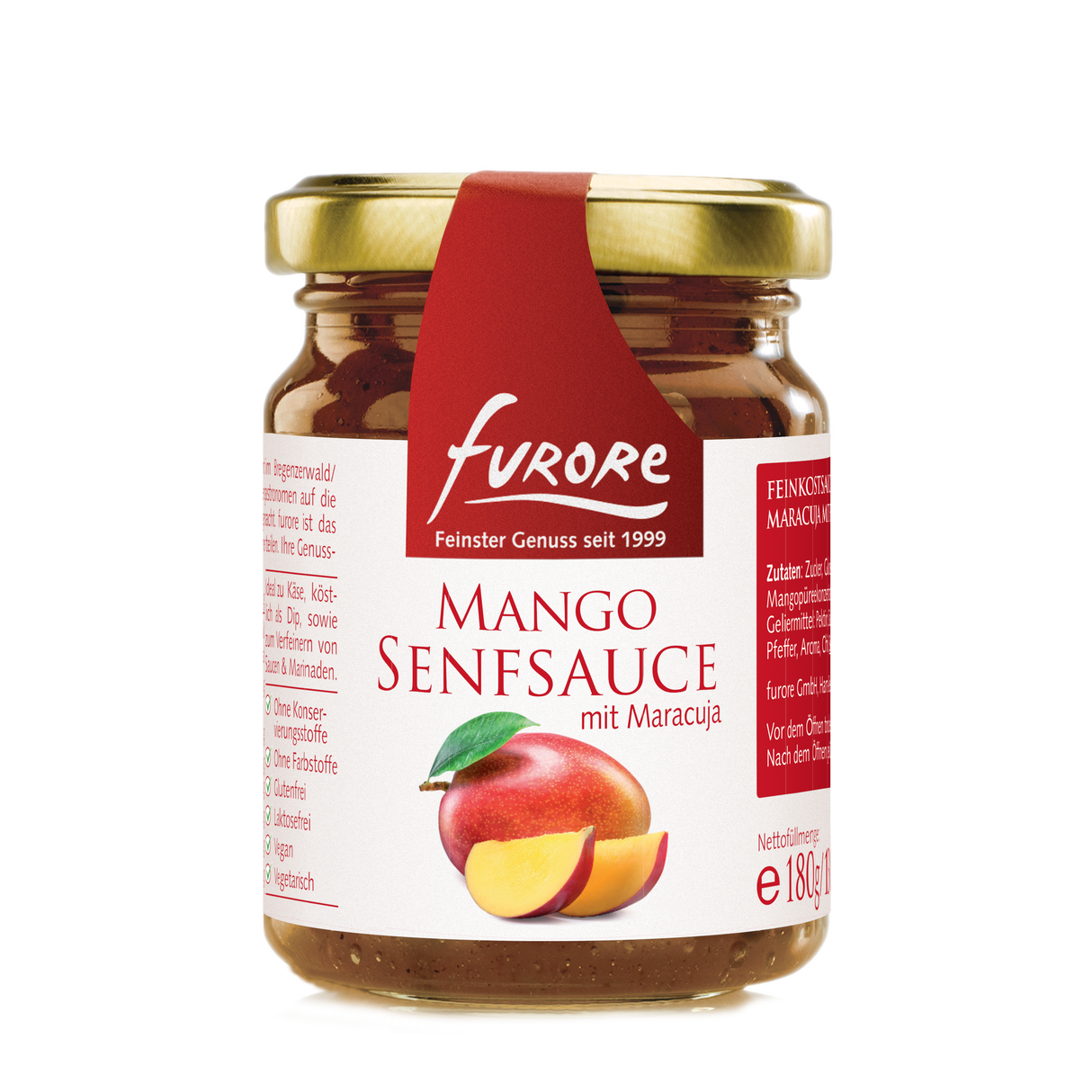 Furore Senfsauce mit Mango & Maracuja | Glas 180g - Tiroler Bauernstandl