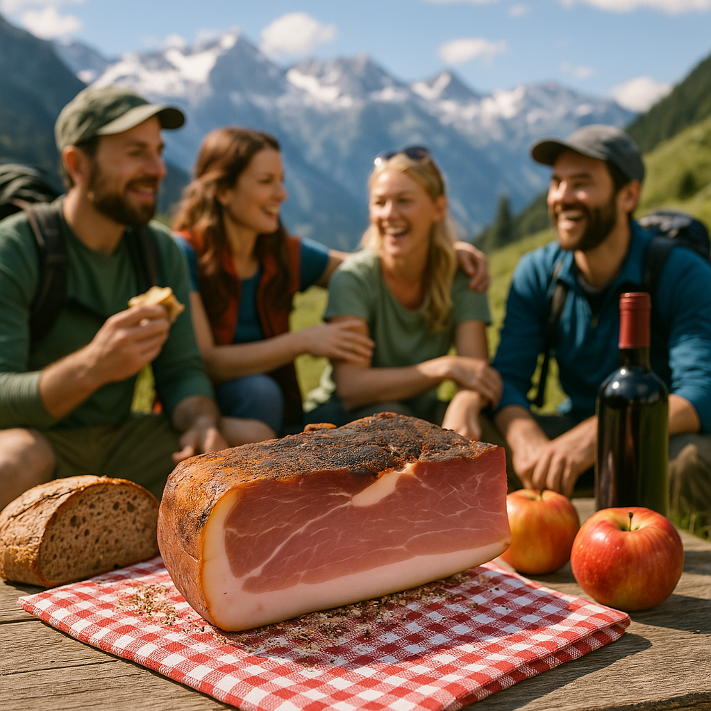 Schinkenspeck g.g.A. aus Tirol | Speck am Stück mild | Schinken geräuchert