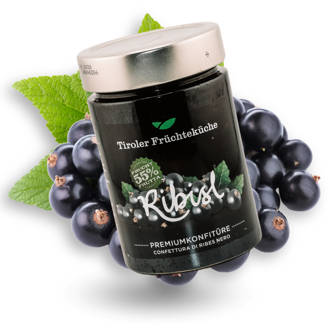 Tiroler Früchteküche Schwarze Ribisl Konfitüre | 420g - Tiroler Bauernstandl