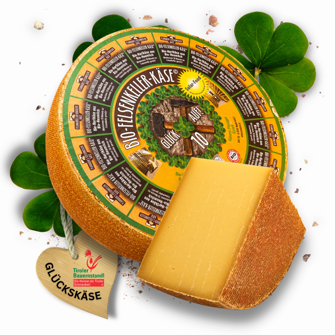 Tyrolean organic lucky cheese spicy hard cheese | 45% fat i.d.m. 