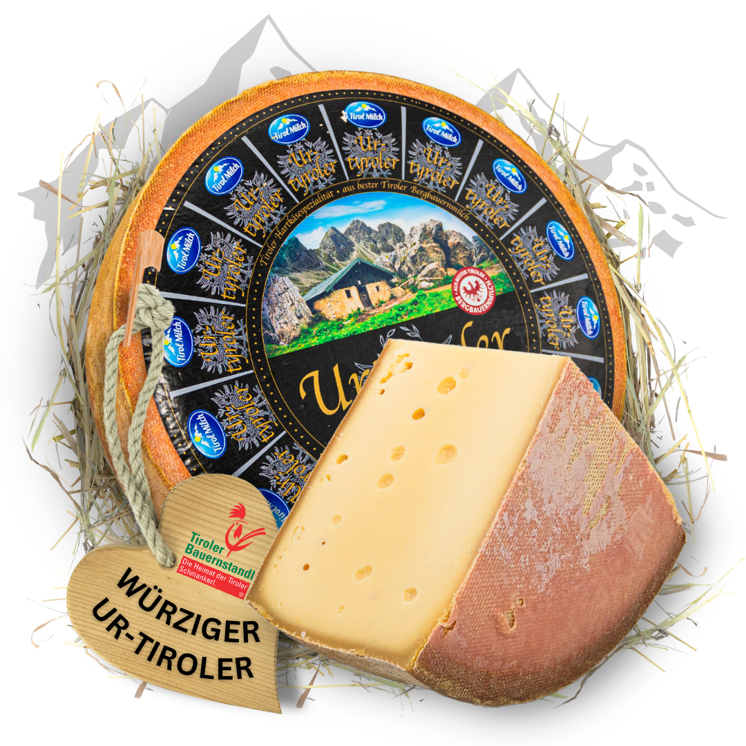 Tiroler Ur-Bergkäse 500g | würzig & cremig 12 Monate gereift | 45 % Fett i. Tr.