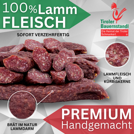 Osttiroler Kaminwurzn aus 100% Lammfleisch 10 Stück