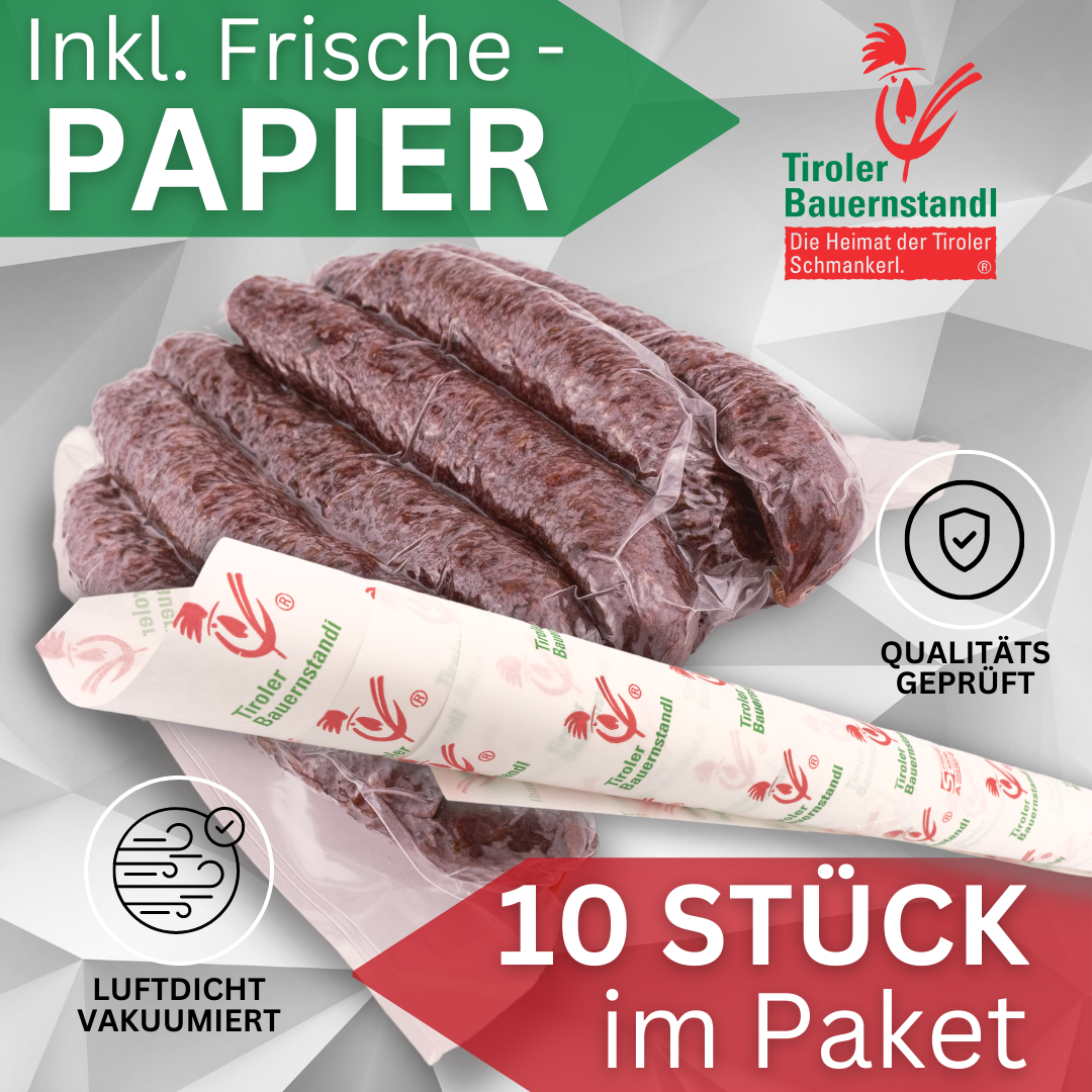 Osttiroler Kaminwurzn aus 100% Lammfleisch 10 Stück