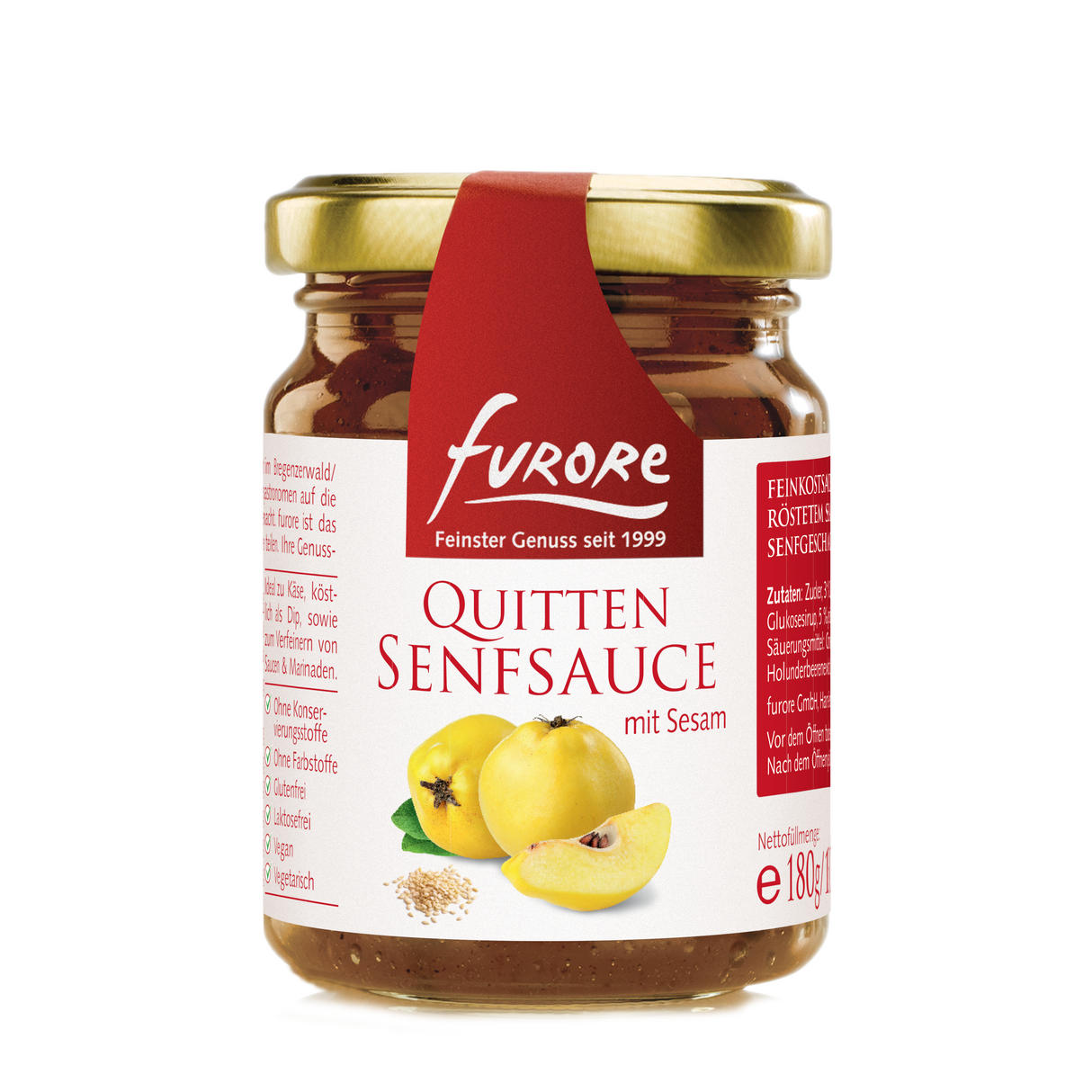 Furore Senfsauce mit Quitten & Sesam | Glas 180g