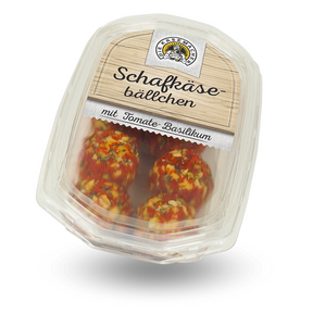 Schafkäsebällchen | mit Tomate - Basilikum & Curry | 6x 60g - Tiroler Bauernstandl